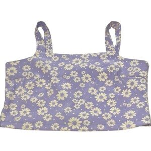 Altard State Small Purple Ditsy Floral Daisy Print Cropped Tank Top y2k